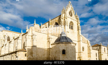 View of the Gothic cathedral of Palencia (Castile and Leon), Spain Stock Photo