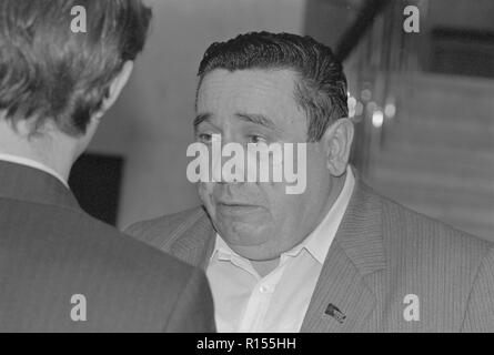 Moscow, USSR - December 21, 1990: Famous chiropractor People's deputy of the USSR Nikolai Andreevich Kasyan at 4th Congress of People's Deputies of the USSR Stock Photo