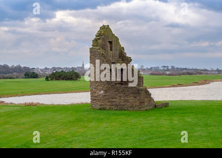 The remains of the old Engine House that served Auchenharvie Colliery in the Ayrshire town of Ardeer in Stevenston North Ayrshire Scotland. Dated arou Stock Photo
