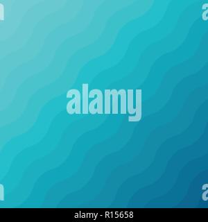 Abstract blue waves lines underwater background and texture. Wavy stripes pattern. Rough surface. Vector illustration Stock Vector