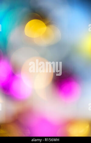 Defocused Christmas decorations Stock Photo