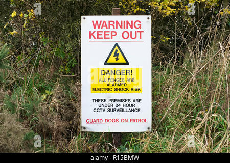 Danger Signs No Entry Unstable Structure And Hidden Hazards Stock Photo 