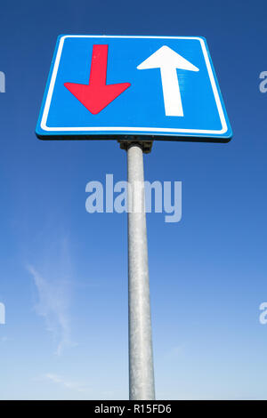 Dutch road sign: priority over oncoming vehicles Stock Photo