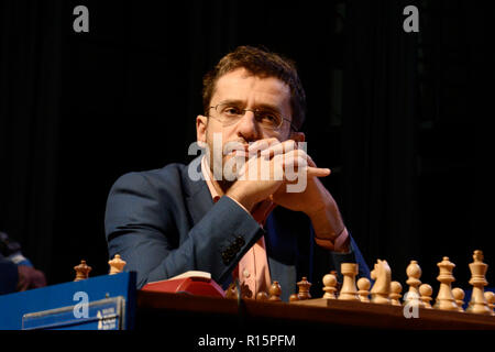 Kolkata, India. 09th Nov, 2018. Armenian chess Grandmaster Levon Aronian during his first round matches at Tata Steel Chess India 2018. Credit: Saikat Paul/Pacific Press/Alamy Live News Stock Photo