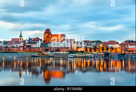 Skyline of Torun old town in Poland Stock Photo