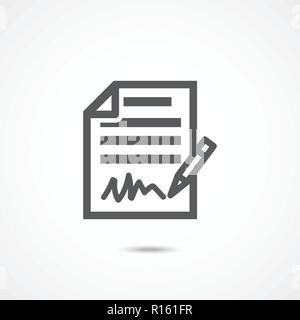 Contract Flat Icon Stock Vector
