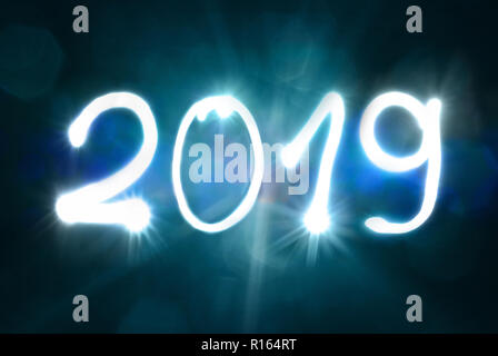 2019 new years eve two thousand nineteen exposure Stock Photo