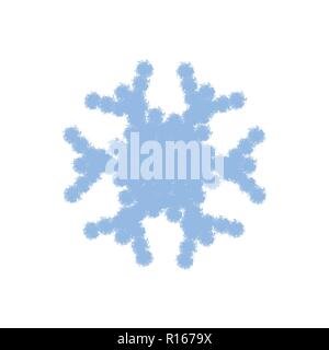 Distress painted snowflake shape. Grunge isolated star. Brushed grainy christmas design template. Icon, badge, label, certificate background. Artistic Stock Vector