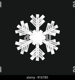 Distress marker painted snowflake shape. Grunge isolated star. Brushed ...