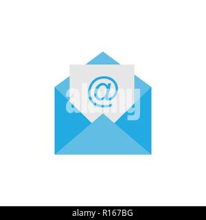 Letter icon, email sign. Vector illustration. Flat design. Message icon. Stock Vector