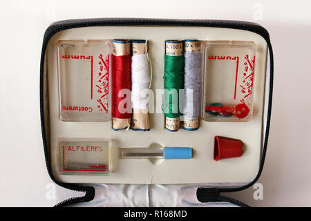 Sewing Box, close-up Stock Photo