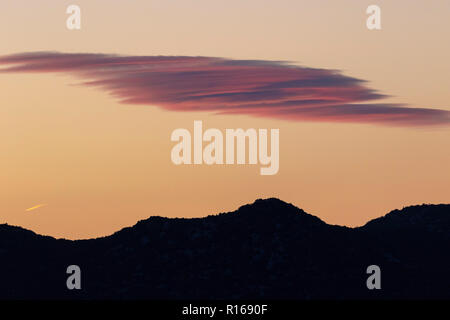 Sunset on the hills, Croatia Stock Photo