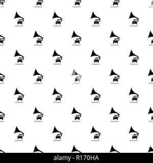 Gramophone pattern vector seamless Stock Vector