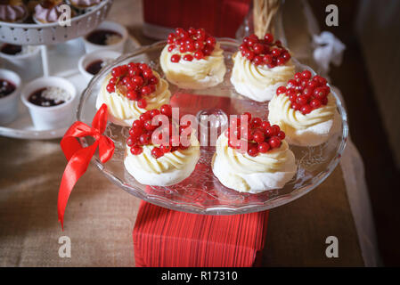 cakes with berries made of zephyr Stock Photo