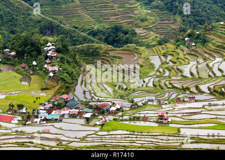 Famous rice fields terraces in the Batad village in Philippines Stock Photo