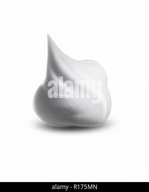 Mound of shaving cream on white background Stock Photo