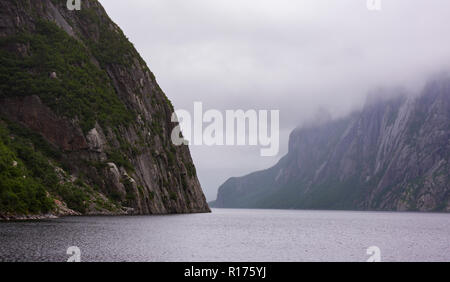 ROCKY HARBOUR, NEWFOUNDLAND, CANADA - Western Brook Pond, in Gros Morne National Park. Stock Photo