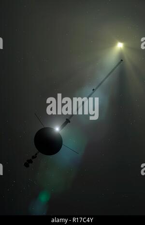 Voyager 1 leaving the solar system Stock Photo - Alamy