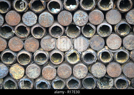 Shrapnel shells, Hill 62 Museum, Sanctuary Wood, near Ypres (leper), Belgium Stock Photo
