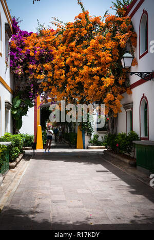 The Streets of Puerto de Mogan also called 'Little Venice' Stock Photo