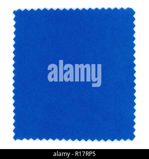 blue silicone rubber sample over white background with zig zag border Stock Photo