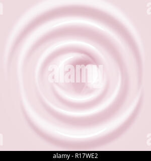 Close up view of pale pink moisturizing cream in circular pattern, full frame Stock Photo