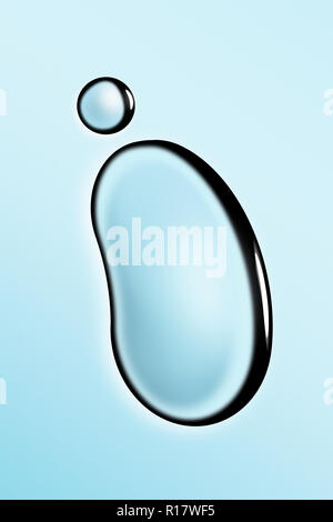 Close up of water droplets on clear surface, space for copy Stock Photo