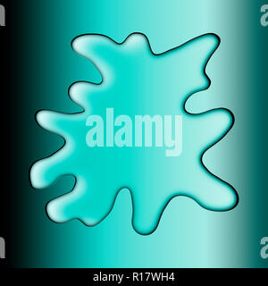 Close up of clear splash of liquid on metal surface, space for copy Stock Photo