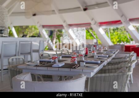 New luxury restaurant in the morning Stock Photo