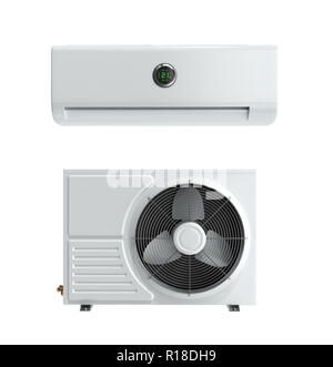 Modern air conditioning on a white background. 3d rendering Stock Photo ...