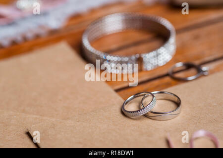 Close up on rings Stock Photo