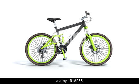 black 29er mountain bike isolated on white background Stock Photo