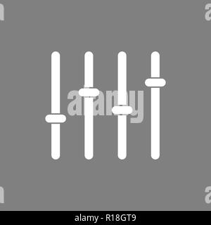Equalizer, sound mixer, setting icon Vector illustration flat Stock Vector