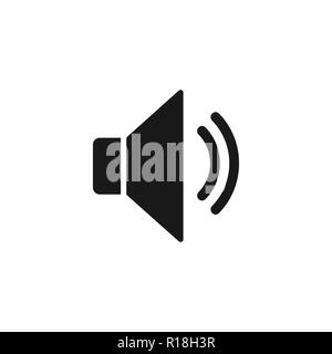 sound speaker and arrow cursor icon over white background, line style ...