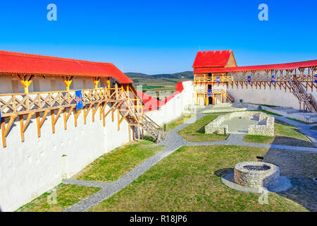 Feldioara, Brasov, Romania: Medieval fortress Marienburg in a beautiful afternoon,Transylvania Stock Photo