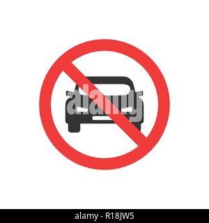 No auto. No parking traffic sign Stock Vector