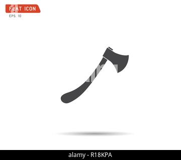Axe icon flat. Illustration isolated vector sign symbol Stock Vector