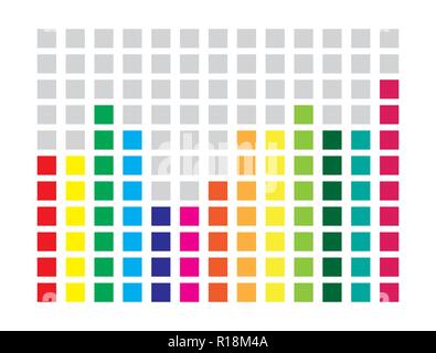 square diagram equalizer chart design isolated on white background Stock Vector