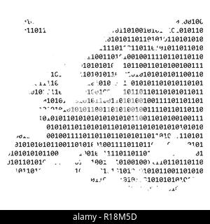 binary code europe map concept design isolated on white background Stock Vector