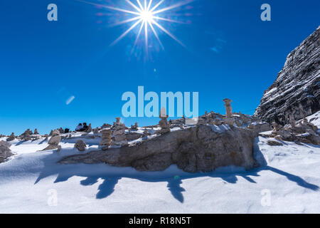 Zugspitze, Zugspitzeplat,  highest peak, Garmisch-Partenkirchen, Wetterstein Gebirge or Wetterstein Mountains, the Alps, Bavaria, Germany, Europe Stock Photo