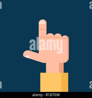 Indicate, Push Flat icon. Isolated Vector symbol Stock Vector
