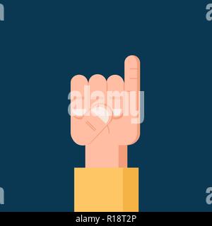 Pinky Finger Flat icon. Isolated Vector symbol Stock Vector