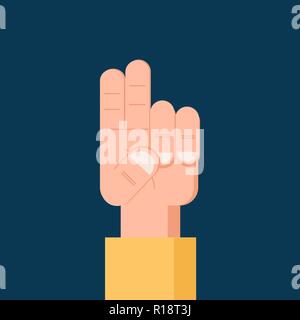 Number 2 two Flat icon. Isolated Vector symbol Stock Vector