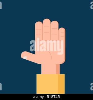 Number 5 five Flat icon. Isolated Vector symbol Stock Vector