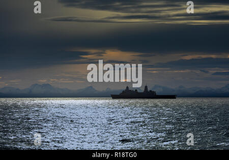 USS New York (LPD-21) a San Antonio-class amphibious transport dock and the fifth ship of the US Navy to be named after the state of New York Stock Photo