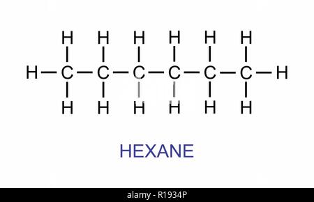 Hexane molecule Stock Photo: 55430272 - Alamy