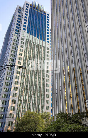 CHARLOTTE, NC, USA-10/30/18: Fifth Third Center and 400 South Tryon skyscrapers in downtown. Stock Photo