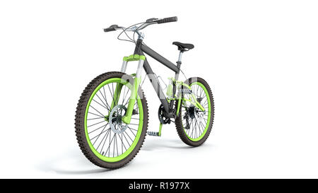 black 29er mountain bike on white background Stock Photo