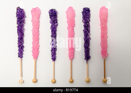 Sugar rock Candy isolated on a white background Stock Photo