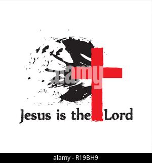 Biblical inscriptions. Christian art. Jesus. Christian logo Stock Vector